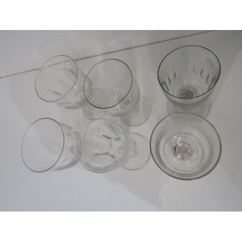 405 - VICTORIAN GLASSWARE, a collection of 6 various Victorian rummers