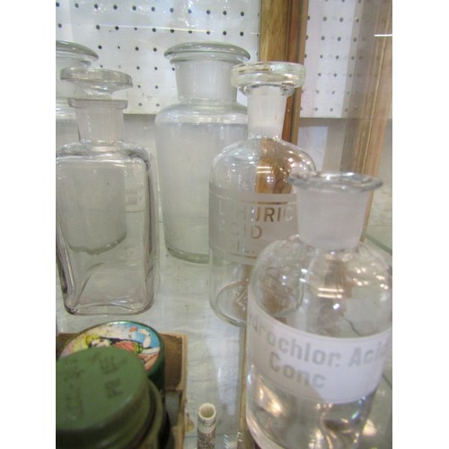 401 - VINTAGE CHEMIST BOTTLES, a collection of vintage Chemist bottles,  including two early examples, tog... 