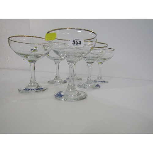 354 - BABYCHAM, set of 6 Babycham glasses