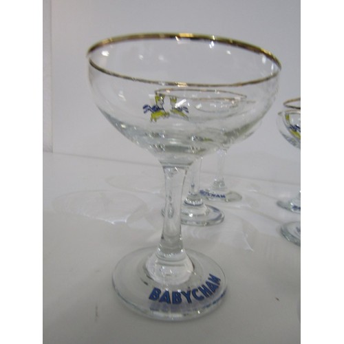 354 - BABYCHAM, set of 6 Babycham glasses