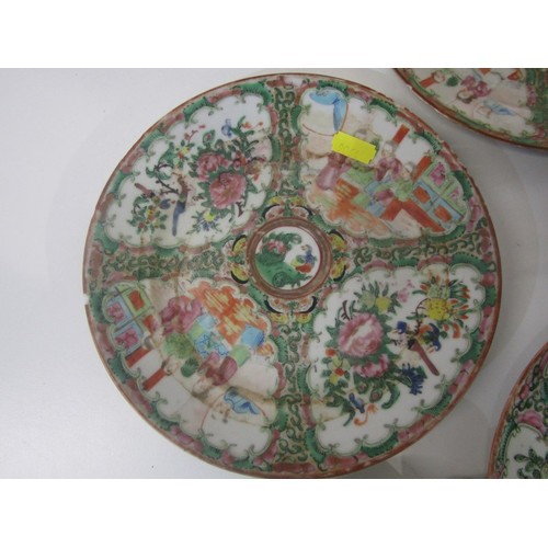 548 - ORIENTAL CERAMICS, selection of Canton famille rose patterned plates and pots