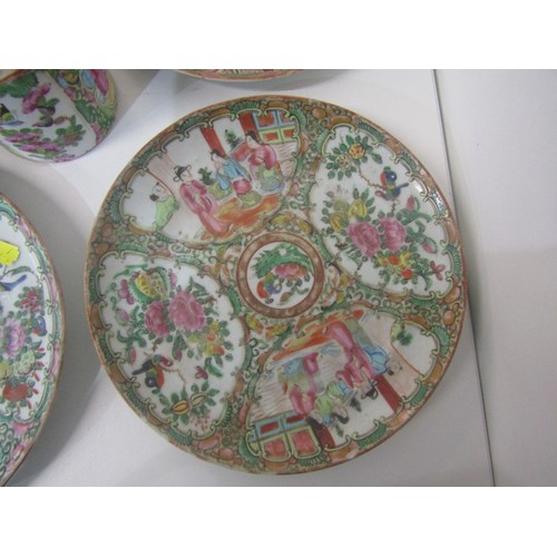 548 - ORIENTAL CERAMICS, selection of Canton famille rose patterned plates and pots