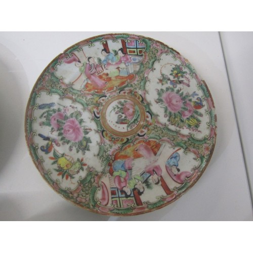 548 - ORIENTAL CERAMICS, selection of Canton famille rose patterned plates and pots