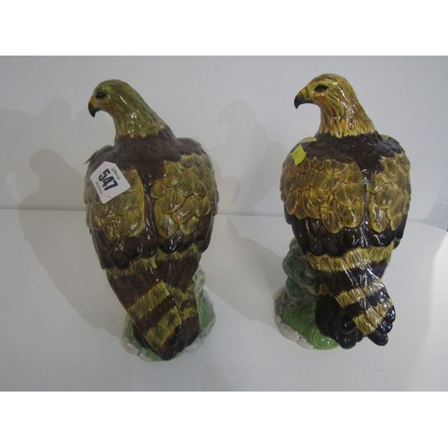 547 - ROYAL DOULTON, 2 Royal Doulton Golden Eagles figures from the bird of prey collection, Crown Staffor... 