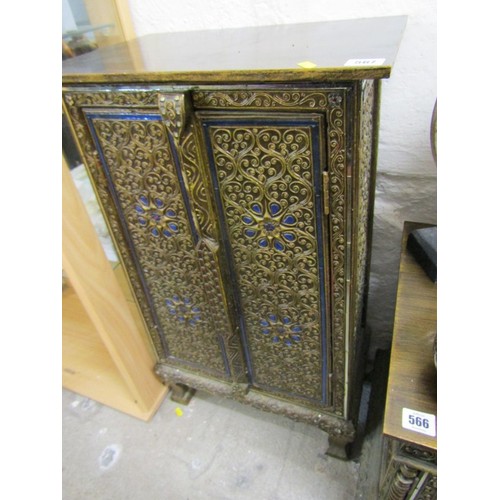 567 - PAIR OF TWIN DOOR EASTERN DESIGN SIDE CABINETS