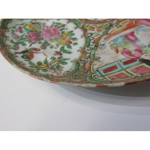 548 - ORIENTAL CERAMICS, selection of Canton famille rose patterned plates and pots