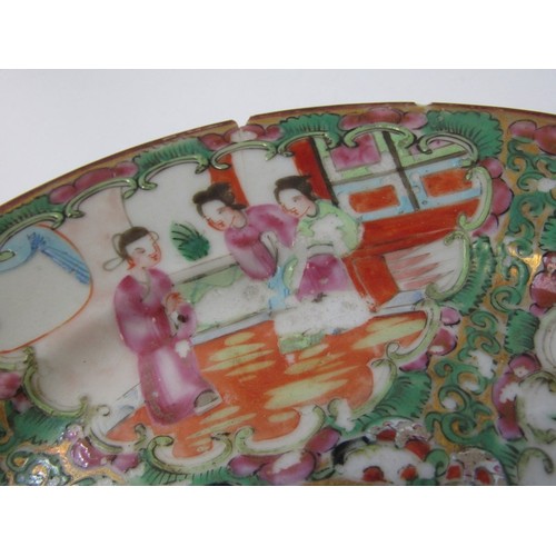 548 - ORIENTAL CERAMICS, selection of Canton famille rose patterned plates and pots