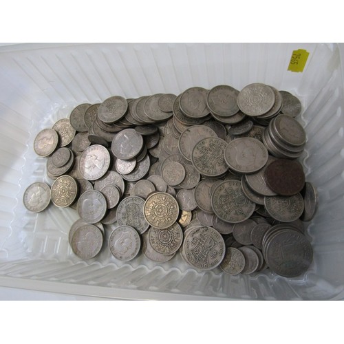 31 - Pre-1947 silver shillings x 24, sixpences x 25, threepences x 26 (234 grams) together with 20th cent... 