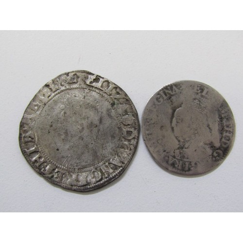 38 - 1561 Elizabeth I milled silver sixpence, with date, small bust & large rose, mintmark: Star S2593. M... 