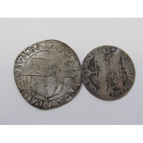 38 - 1561 Elizabeth I milled silver sixpence, with date, small bust & large rose, mintmark: Star S2593. M... 