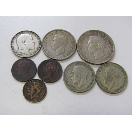 46 - 1949 Canada silver dollar in high grade, 1903 silver florin, 1922/1929 silver florins, Victorian far... 