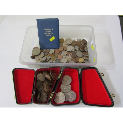 47 - A tub of 20th century GB & world coins including Britain’s 1st decimal coins, a box of 19th/20th cen... 