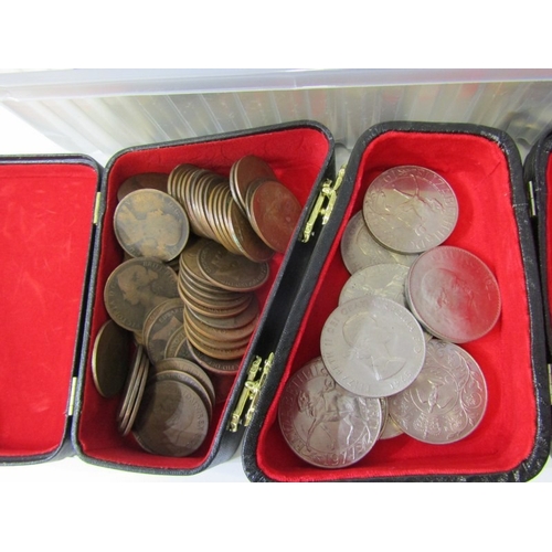 47 - A tub of 20th century GB & world coins including Britain’s 1st decimal coins, a box of 19th/20th cen... 