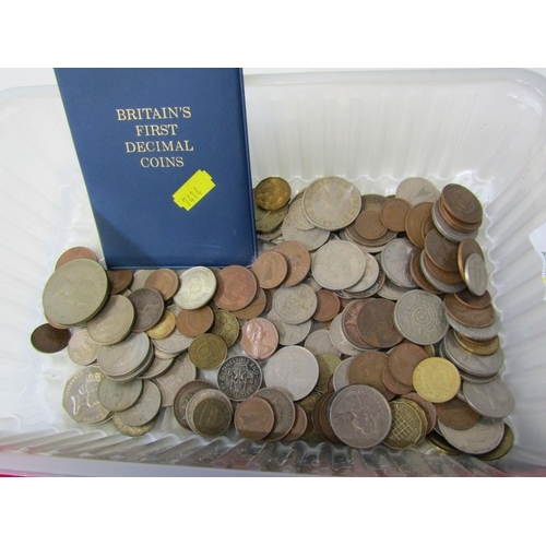 47 - A tub of 20th century GB & world coins including Britain’s 1st decimal coins, a box of 19th/20th cen... 