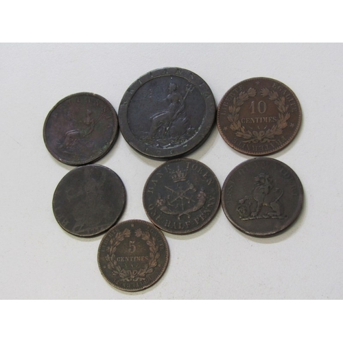 53 - 18th/19th century copper including 1797 ‘cartwheel’ penny, 1775 half penny, 1812 Hull token etc toge... 