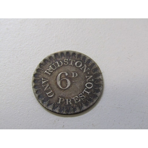 60 - 1811 Hull silver token, Ruston & Preston, in higher grade, together with pre-1947 silver threepence ... 