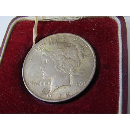 70 - 1922 USA silver ‘Peace’ dollar, Philadelphia Mint; scarce 1951 Festival of Britain ‘Regatta’ large e... 