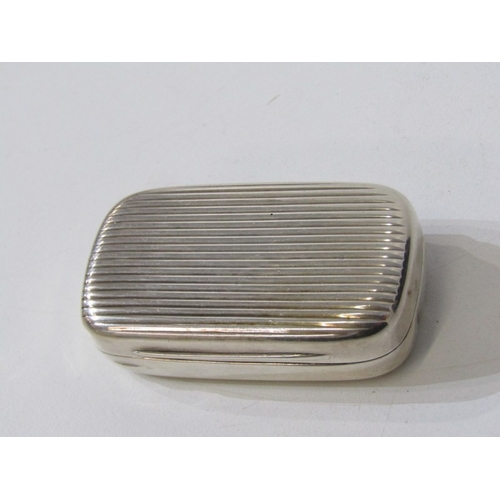 234 - 3 SILVER SNUFF BOXES, 2 with engine turned decoration, 1 with lined decoration, the biggest with 6.5... 