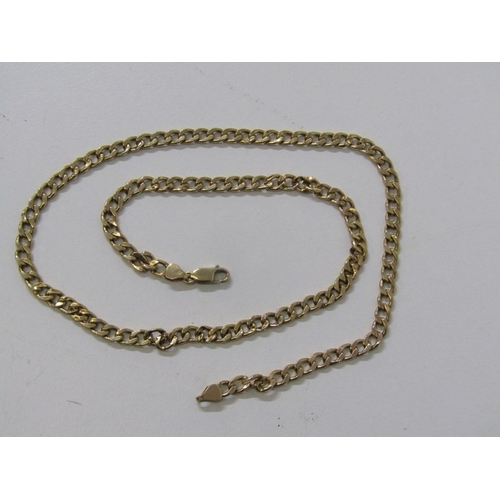 235 - GOLD NECKLACE, 9ct yellow gold 19.5'' curb link necklace, 7 grams