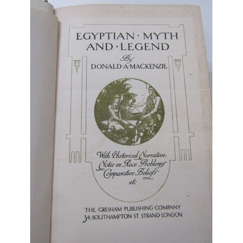 36 - 5 GILT LEATHER BOUND BOOKS AND 7 volumes from series 'Myth and Legend'