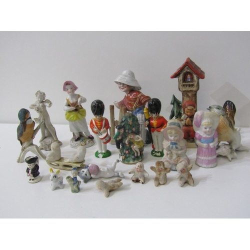 37 - COLLECTION OF PORCELAIN FIGURINES including Hummel figure