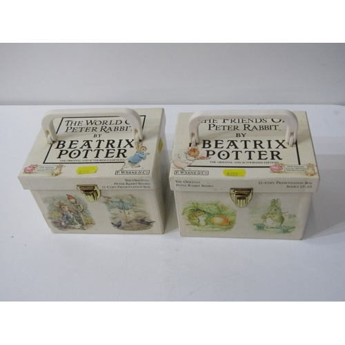 45 - BEATRIX POTTER, 2 travelling boxes of Peter Rabbit volumes