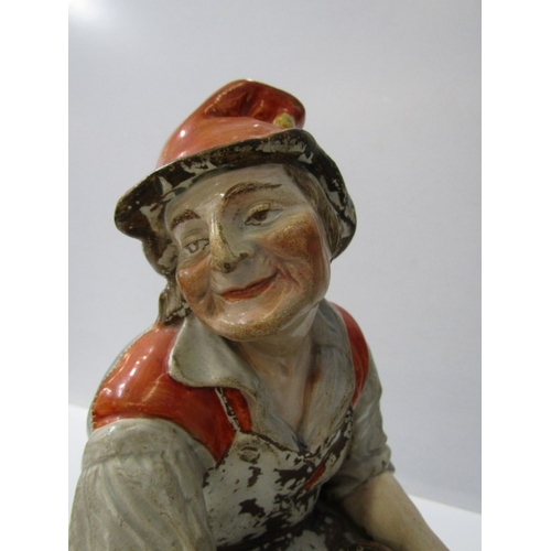 6 - VICTORIAN STAFFORDSHIRE, pair of early square base figures 