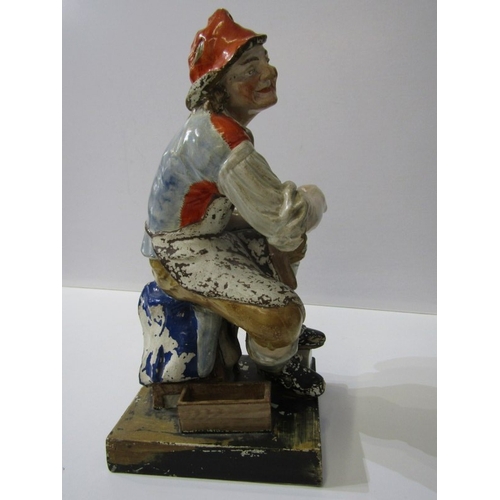 6 - VICTORIAN STAFFORDSHIRE, pair of early square base figures 