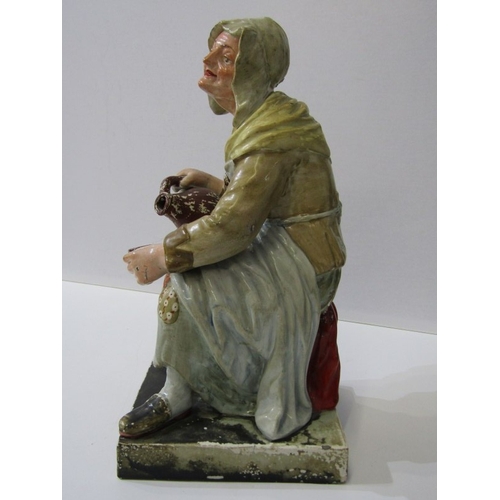 6 - VICTORIAN STAFFORDSHIRE, pair of early square base figures 