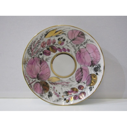 444 - RUSSIAN PORCELAIN, 2 Lomonosov porcelain cups and saucers, 1 depicting Russian dancers, other floral... 