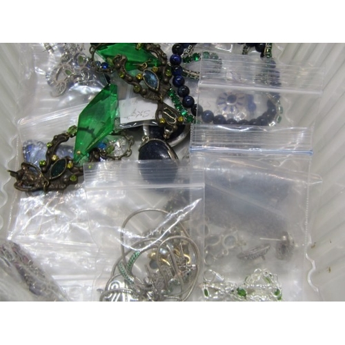 397 - COSTUME JEWELLERY, a good selection of stone set costume jewellery including bracelets, necklaces ea... 