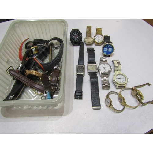 398 - GOOD SELECTION OF GENTS WRIST WATCHES, including Swatch Chronograph, Sekonda, Accurist, Superdry, St... 