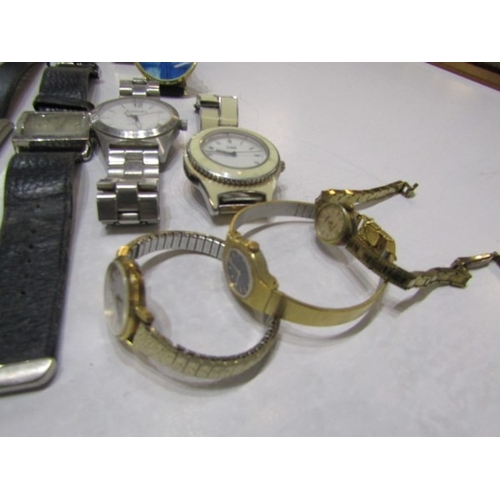 398 - GOOD SELECTION OF GENTS WRIST WATCHES, including Swatch Chronograph, Sekonda, Accurist, Superdry, St... 