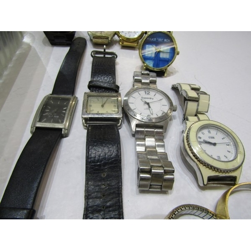 398 - GOOD SELECTION OF GENTS WRIST WATCHES, including Swatch Chronograph, Sekonda, Accurist, Superdry, St... 