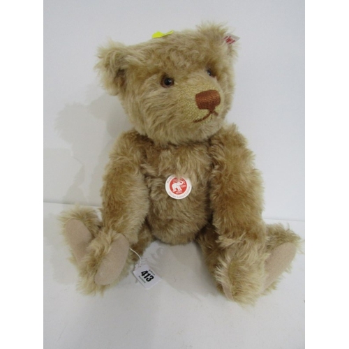 413 - STEIFF TEDDY, blonde  Steiff teddy bear, Sinclair mohair no 036262