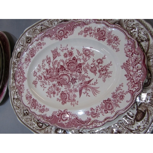 418 - MASON'S 'Game Birds' meat plate depicting game birds, together with other various redware china