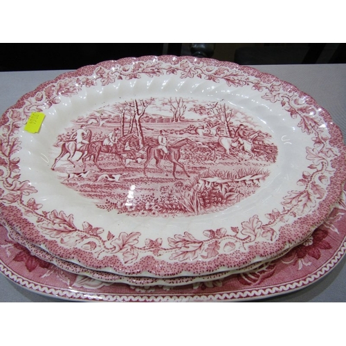 418 - MASON'S 'Game Birds' meat plate depicting game birds, together with other various redware china