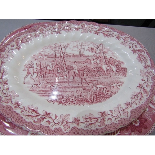 418 - MASON'S 'Game Birds' meat plate depicting game birds, together with other various redware china