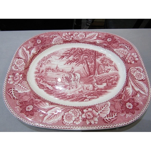 418 - MASON'S 'Game Birds' meat plate depicting game birds, together with other various redware china