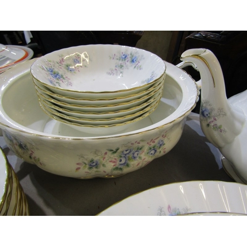 420 - ROYAL ALBERT, collection of Royal Albert 'Blue Blossom' tea and dinner ware, including tea pot, grav... 