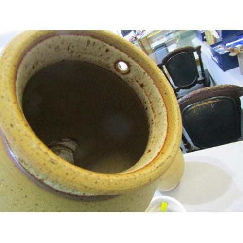 421 - STUDIO POTTERY, an Isle of Arran pottery plate depicting sheep together with other various studio ju... 