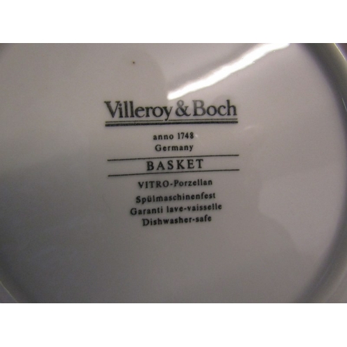 422 - VILLEROY AND BOSCH a Villeroy and Bosch 'basket' pattern tea set comprising tea pot etc.