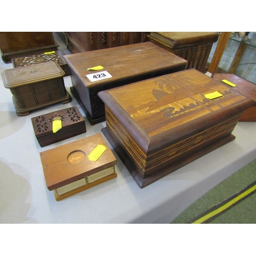 423 - VINTAGE STYLE TELEPHONE BOX, a vintage novelty telephone box, height 45cm, together with 10 various ... 