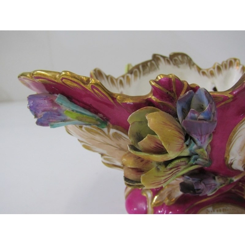 436 - 19th CENTURY PORCELAIN, Graingers Worcester sucrier, twin handled lidded sucrier decorated birds and... 