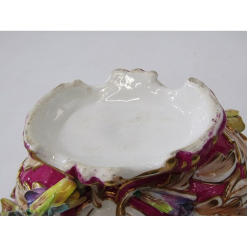 436 - 19th CENTURY PORCELAIN, Graingers Worcester sucrier, twin handled lidded sucrier decorated birds and... 