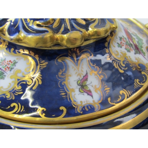 436 - 19th CENTURY PORCELAIN, Graingers Worcester sucrier, twin handled lidded sucrier decorated birds and... 