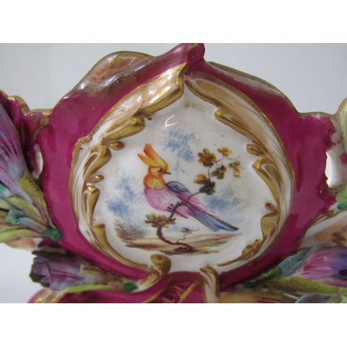 436 - 19th CENTURY PORCELAIN, Graingers Worcester sucrier, twin handled lidded sucrier decorated birds and... 