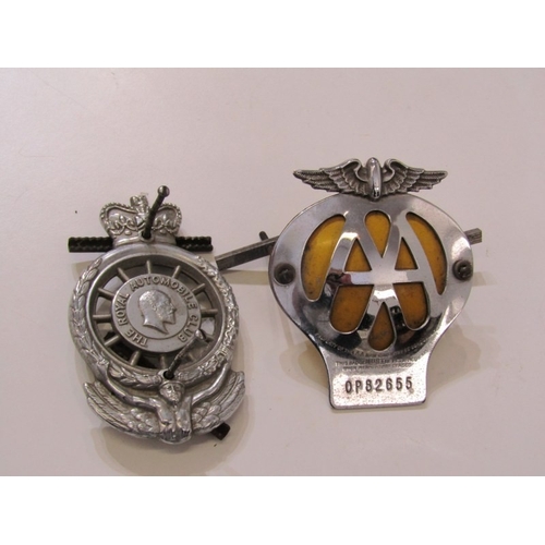 437 - CAR BADGES, early Royal Automobile Club badge, centre decorated a portrait of GV, together with a la... 