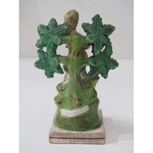 438 - STAFFORDSHIRE CREAMWARE FIGURES, collection of 4 square base figures, including 