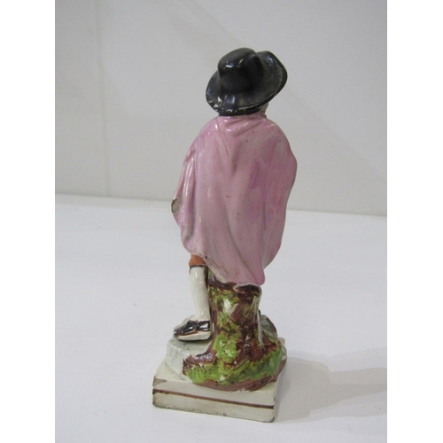 438 - STAFFORDSHIRE CREAMWARE FIGURES, collection of 4 square base figures, including 